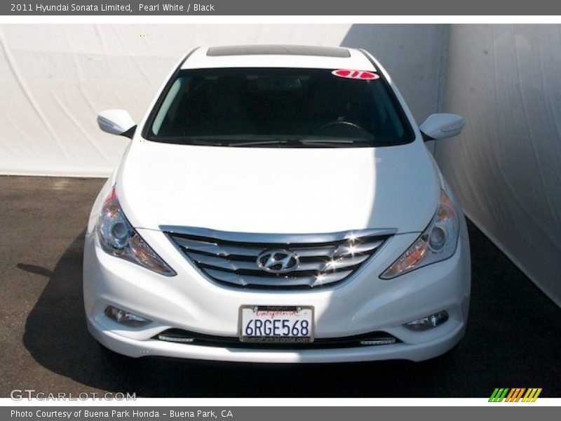 Pearl White / Black 2011 Hyundai Sonata Limited