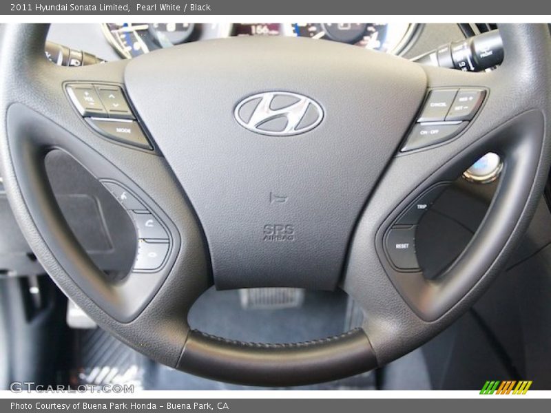 Pearl White / Black 2011 Hyundai Sonata Limited