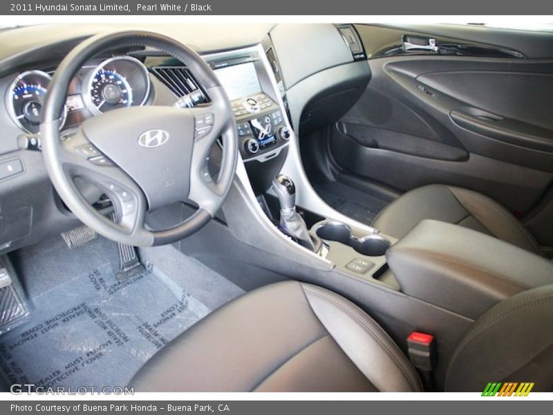 Pearl White / Black 2011 Hyundai Sonata Limited