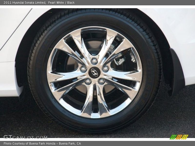 Pearl White / Black 2011 Hyundai Sonata Limited