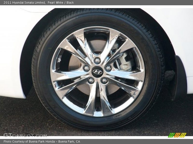 Pearl White / Black 2011 Hyundai Sonata Limited