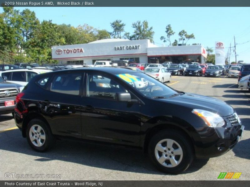 Wicked Black / Black 2009 Nissan Rogue S AWD