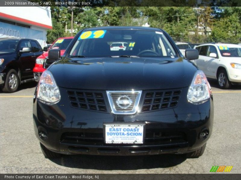 Wicked Black / Black 2009 Nissan Rogue S AWD