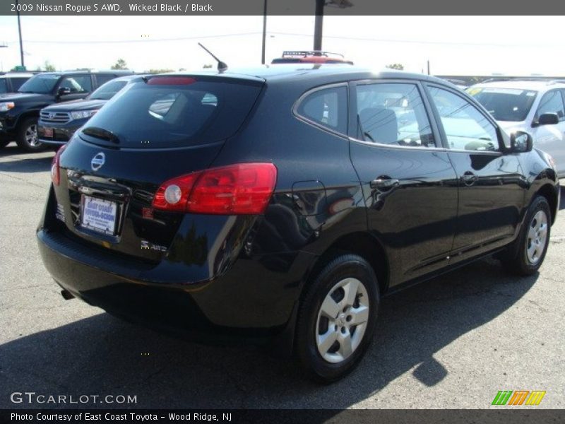 Wicked Black / Black 2009 Nissan Rogue S AWD