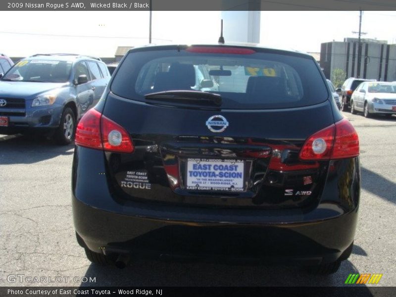 Wicked Black / Black 2009 Nissan Rogue S AWD
