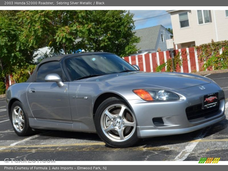 Sebring Silver Metallic / Black 2003 Honda S2000 Roadster