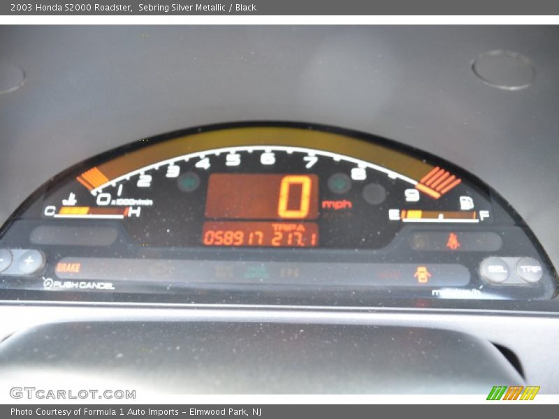 Sebring Silver Metallic / Black 2003 Honda S2000 Roadster