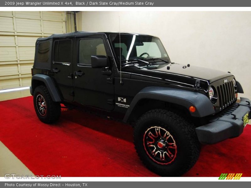 Black / Dark Slate Gray/Medium Slate Gray 2009 Jeep Wrangler Unlimited X 4x4