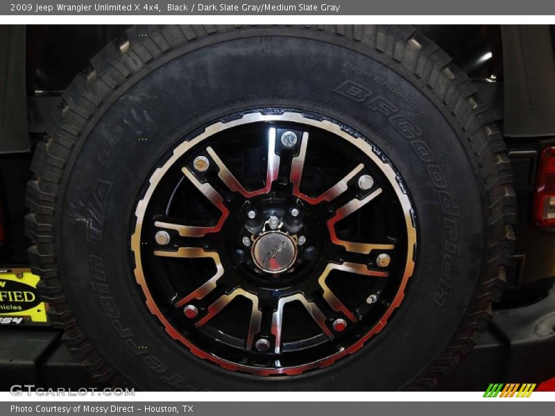 Black / Dark Slate Gray/Medium Slate Gray 2009 Jeep Wrangler Unlimited X 4x4