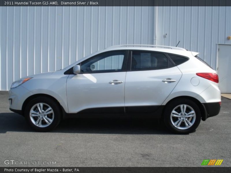 Diamond Silver / Black 2011 Hyundai Tucson GLS AWD