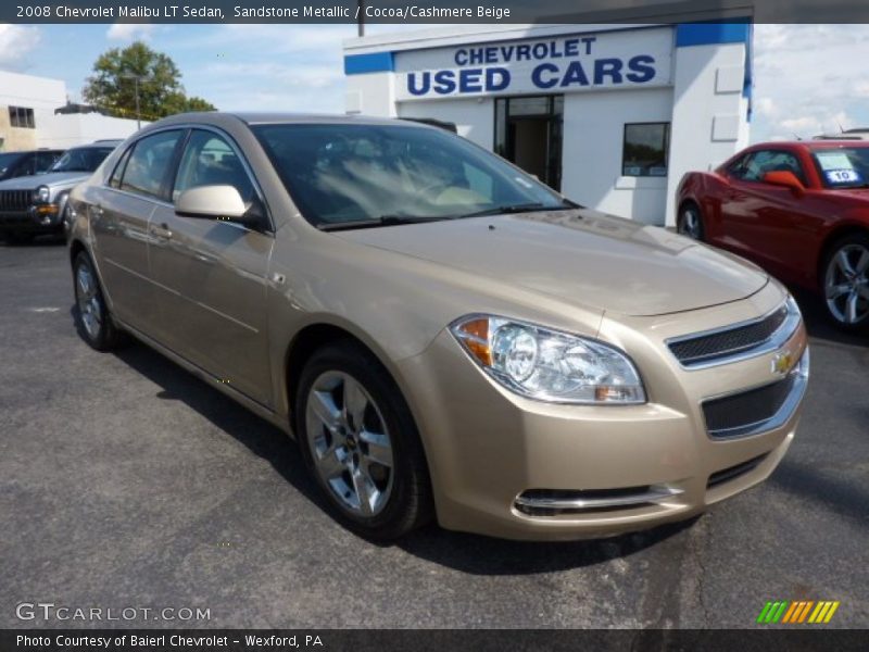 Sandstone Metallic / Cocoa/Cashmere Beige 2008 Chevrolet Malibu LT Sedan