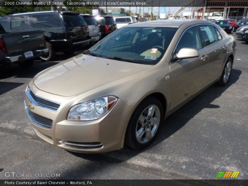 Sandstone Metallic / Cocoa/Cashmere Beige 2008 Chevrolet Malibu LT Sedan