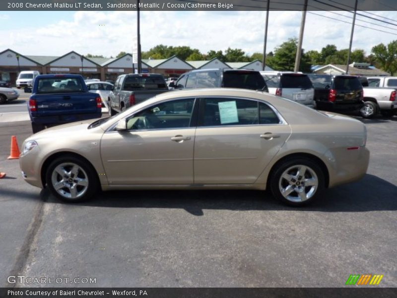 Sandstone Metallic / Cocoa/Cashmere Beige 2008 Chevrolet Malibu LT Sedan