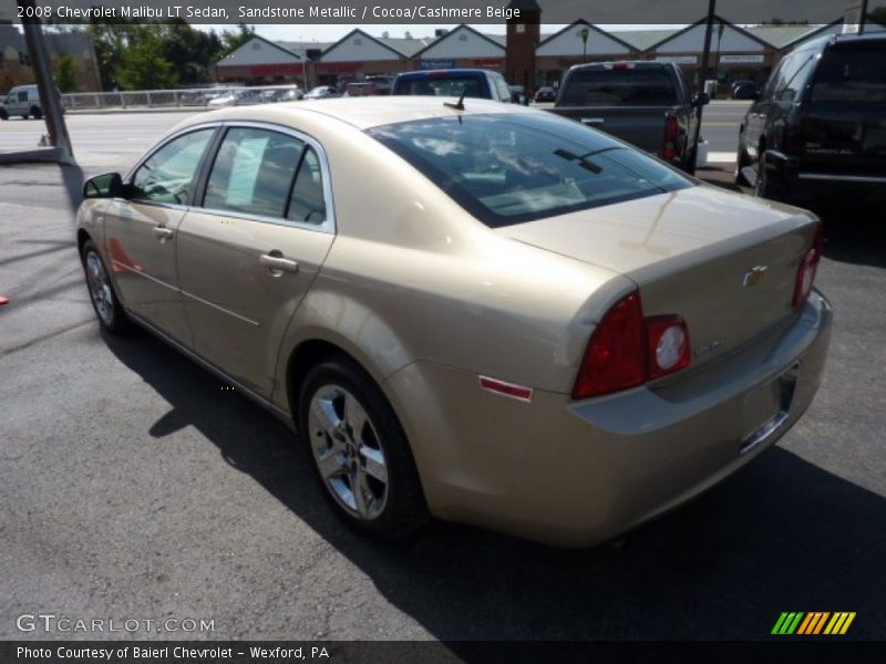 Sandstone Metallic / Cocoa/Cashmere Beige 2008 Chevrolet Malibu LT Sedan