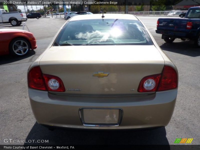 Sandstone Metallic / Cocoa/Cashmere Beige 2008 Chevrolet Malibu LT Sedan