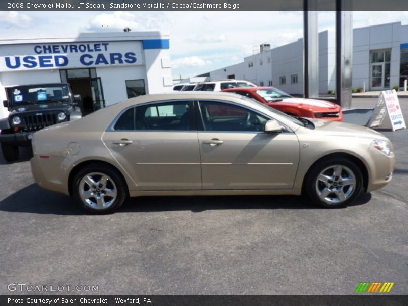 Sandstone Metallic / Cocoa/Cashmere Beige 2008 Chevrolet Malibu LT Sedan