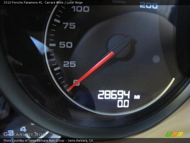 Carrara White / Luxor Beige 2010 Porsche Panamera 4S