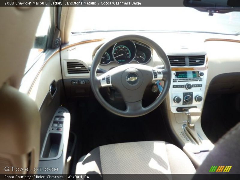 Sandstone Metallic / Cocoa/Cashmere Beige 2008 Chevrolet Malibu LT Sedan
