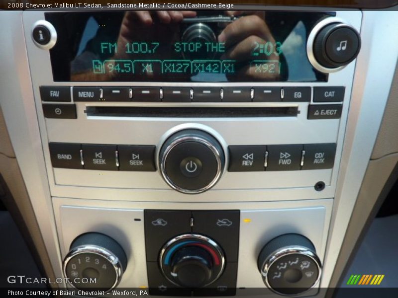 Sandstone Metallic / Cocoa/Cashmere Beige 2008 Chevrolet Malibu LT Sedan