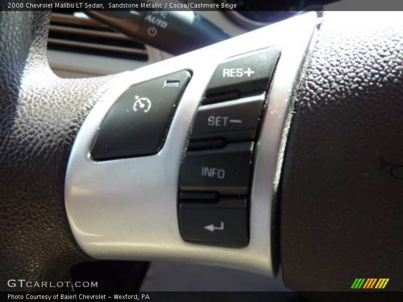 Sandstone Metallic / Cocoa/Cashmere Beige 2008 Chevrolet Malibu LT Sedan
