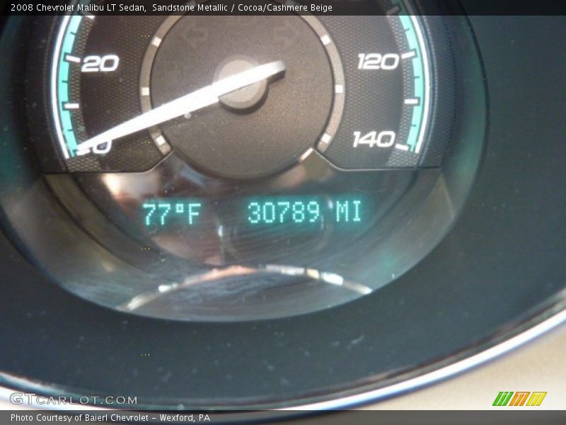 Sandstone Metallic / Cocoa/Cashmere Beige 2008 Chevrolet Malibu LT Sedan