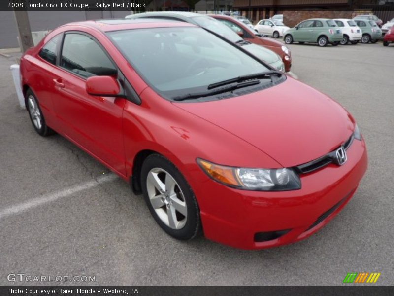 Rallye Red / Black 2008 Honda Civic EX Coupe