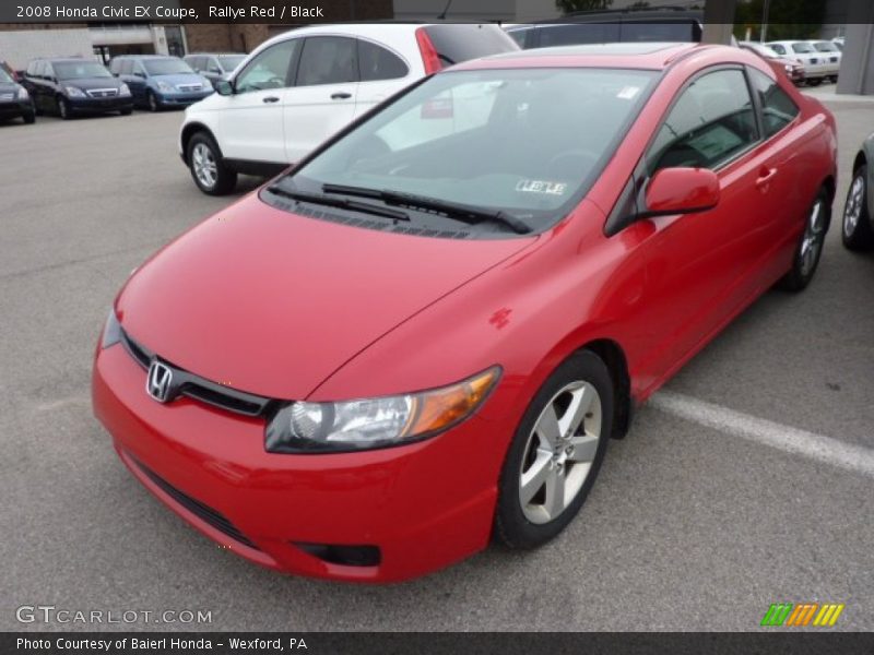Rallye Red / Black 2008 Honda Civic EX Coupe