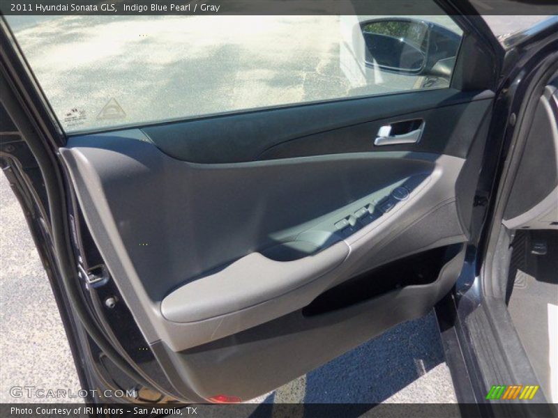 Indigo Blue Pearl / Gray 2011 Hyundai Sonata GLS