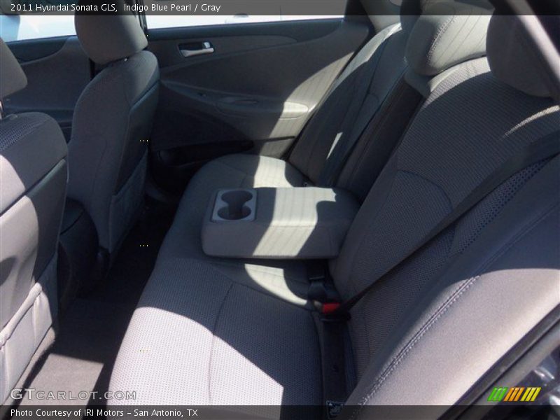 Indigo Blue Pearl / Gray 2011 Hyundai Sonata GLS