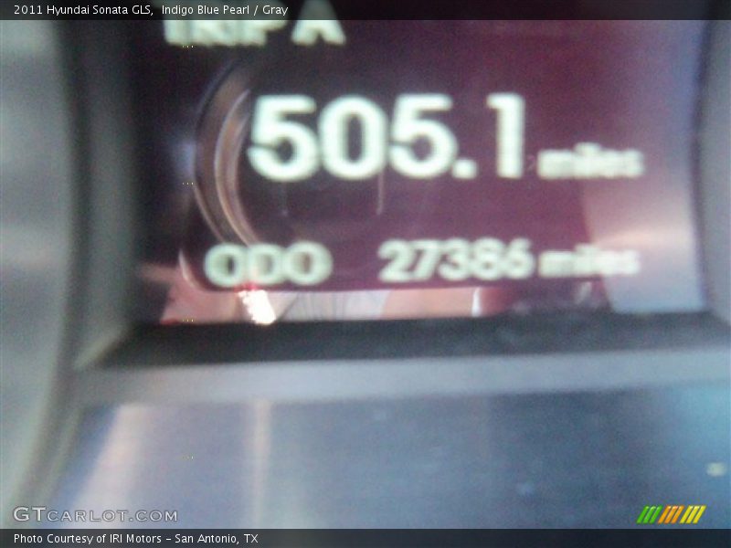 Indigo Blue Pearl / Gray 2011 Hyundai Sonata GLS