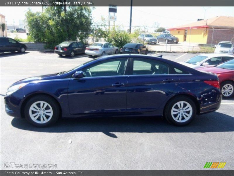 Indigo Blue Pearl / Gray 2011 Hyundai Sonata GLS
