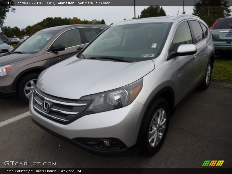Alabaster Silver Metallic / Black 2012 Honda CR-V EX-L 4WD