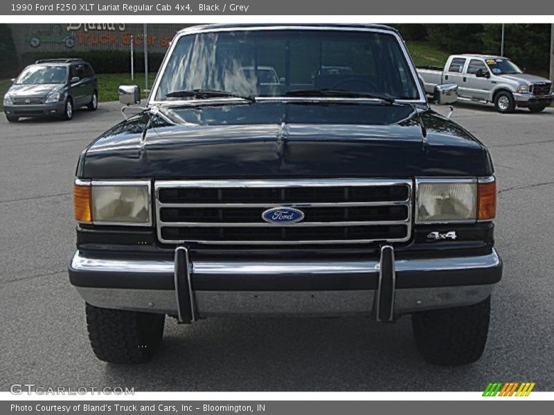 Black / Grey 1990 Ford F250 XLT Lariat Regular Cab 4x4
