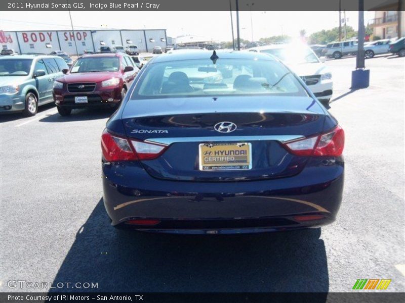 Indigo Blue Pearl / Gray 2011 Hyundai Sonata GLS