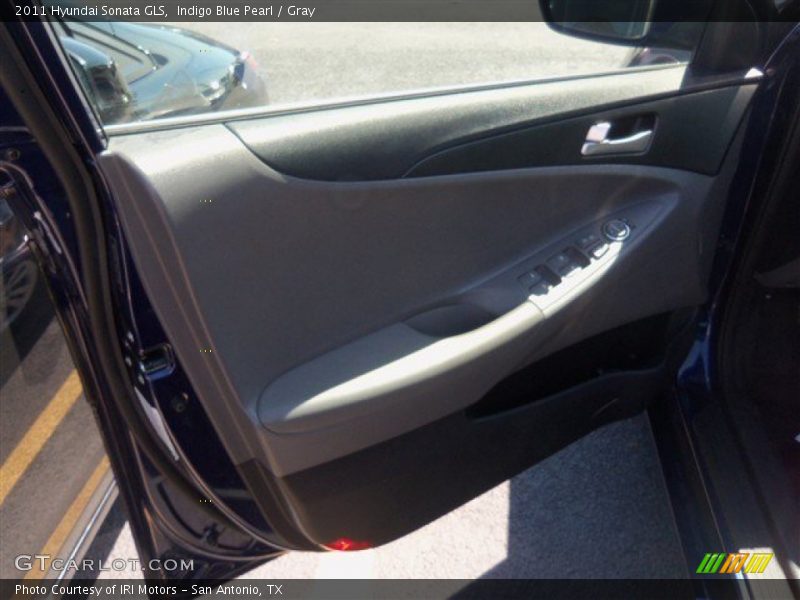 Indigo Blue Pearl / Gray 2011 Hyundai Sonata GLS