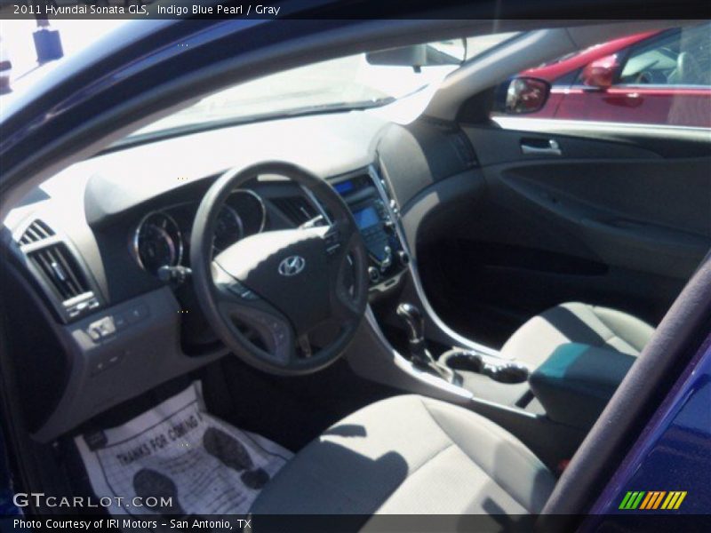 Indigo Blue Pearl / Gray 2011 Hyundai Sonata GLS