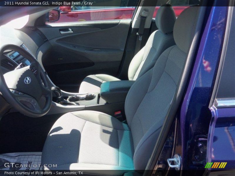 Indigo Blue Pearl / Gray 2011 Hyundai Sonata GLS
