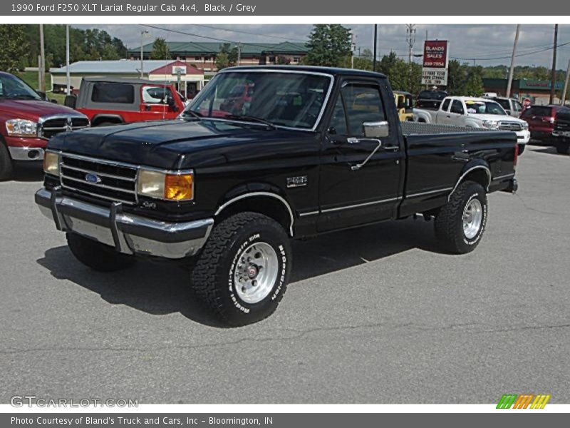 Black / Grey 1990 Ford F250 XLT Lariat Regular Cab 4x4