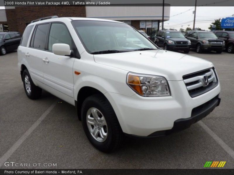 Taffeta White / Saddle 2008 Honda Pilot Value Package 4WD