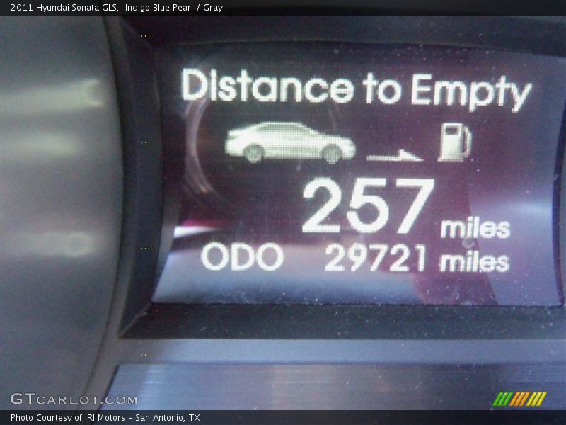 Indigo Blue Pearl / Gray 2011 Hyundai Sonata GLS