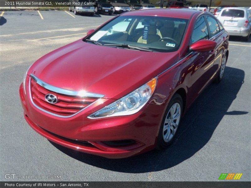 Venetian Red / Camel 2011 Hyundai Sonata GLS