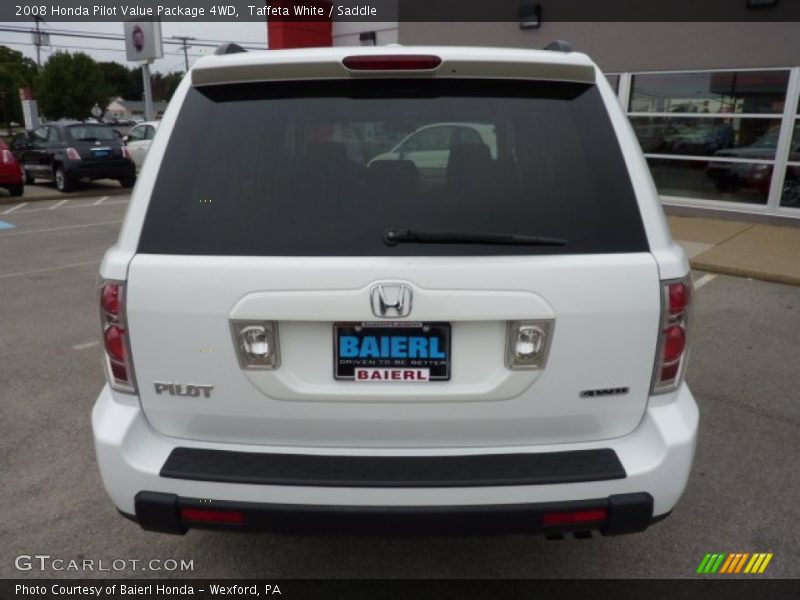 Taffeta White / Saddle 2008 Honda Pilot Value Package 4WD