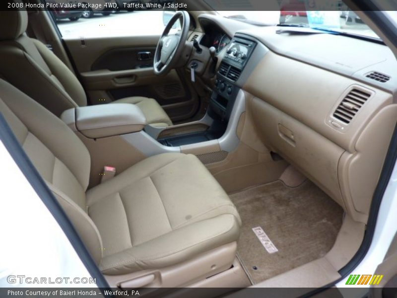 Taffeta White / Saddle 2008 Honda Pilot Value Package 4WD