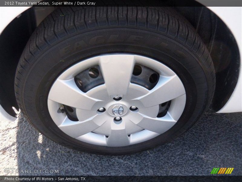 Super White / Dark Gray 2012 Toyota Yaris Sedan