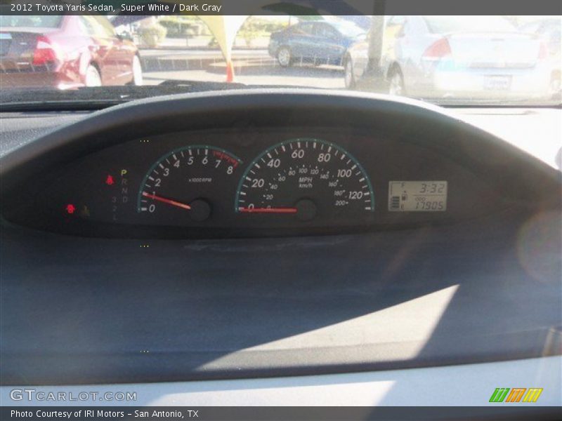 Super White / Dark Gray 2012 Toyota Yaris Sedan