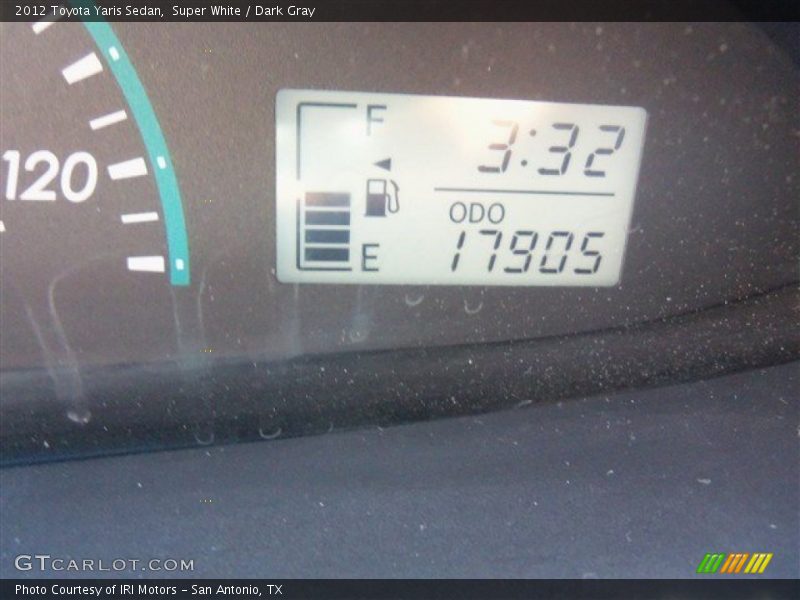 Super White / Dark Gray 2012 Toyota Yaris Sedan