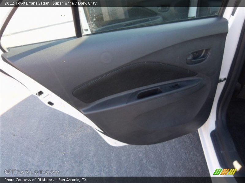 Super White / Dark Gray 2012 Toyota Yaris Sedan