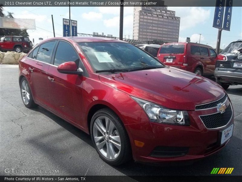 Crystal Red Metallic Tintcoat / Cocoa/Light Neutral Leather 2011 Chevrolet Cruze LTZ