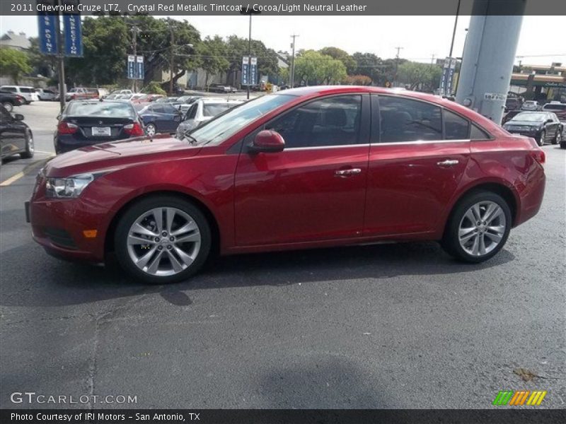 Crystal Red Metallic Tintcoat / Cocoa/Light Neutral Leather 2011 Chevrolet Cruze LTZ