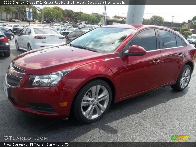 Crystal Red Metallic Tintcoat / Cocoa/Light Neutral Leather 2011 Chevrolet Cruze LTZ